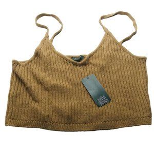 Wild Fable Women's Size XL Crop Tank Top Knitted Brown New With Tags